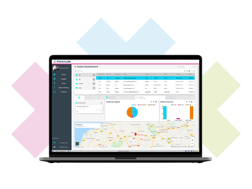 Create powerful Data Analytics Applications with PhixFlow Low-Code platform