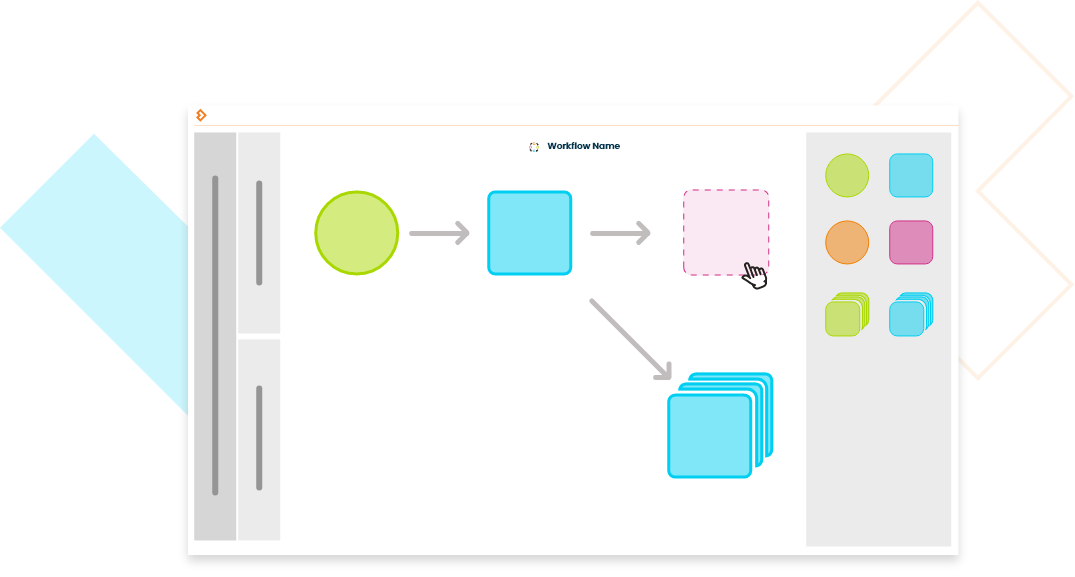 Low-Code process automation is easy with the Drag and drop workflow builder from PhixFlow